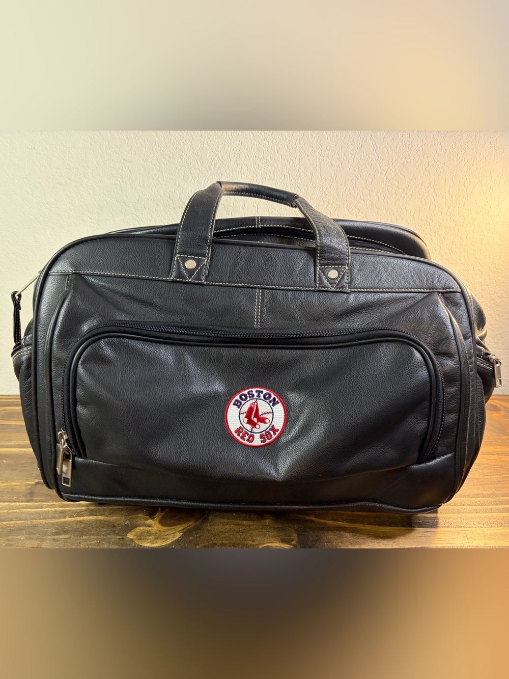 Boston Red Sox Clubhouse Leather Duffle Bag EXCLUSIVE FROM FENWAY CLUBHOUSE